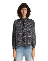 Black Printed Cotton Shirt | PDP | Antonia