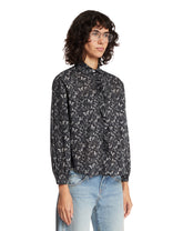 Black Printed Cotton Shirt | PDP | Antonia