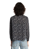 Black Printed Cotton Shirt | PDP | Antonia
