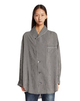 Black Shawl Collar Shirt | PDP | Antonia