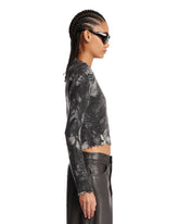 Gray Printed Cashmere Sweater | PDP | Antonia