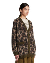 Cardigan Animalier In Lana Marrone | PDP | Antonia