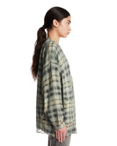 Green Check Wool and Cashmere Cardigan | PDP | Antonia