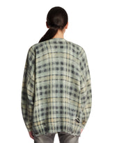 Green Check Wool and Cashmere Cardigan | PDP | Antonia