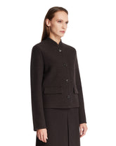 Gray Walker Wool Jacket | PDP | Antonia
