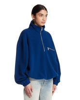 Black Wool Fleece Sweater | PDP | Antonia