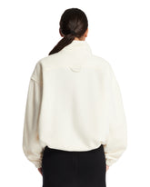 White Wool Fleece Sweater | PDP | Antonia