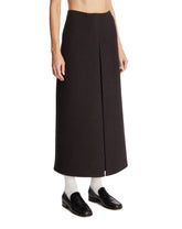Gray Walker Wool Midi Skirt | PDP | Antonia