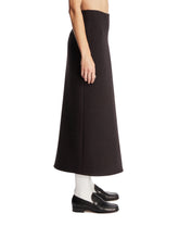 Gray Walker Wool Midi Skirt | PDP | Antonia