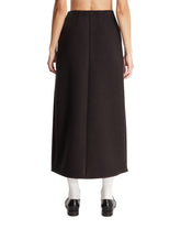 Gray Walker Wool Midi Skirt | PDP | Antonia