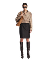 Camicia A Quadri Boucle Oxford Beige | PDP | Antonia