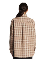 Camicia A Quadri Boucle Oxford Beige | PDP | Antonia
