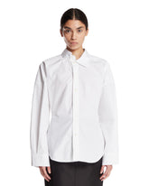 White Asymmetric Collar Shirt. | PDP | Antonia