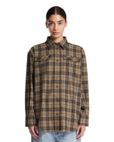 Brown Check Wool-Blend Shirt | PDP | Antonia