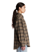 Brown Check Wool-Blend Shirt | PDP | Antonia