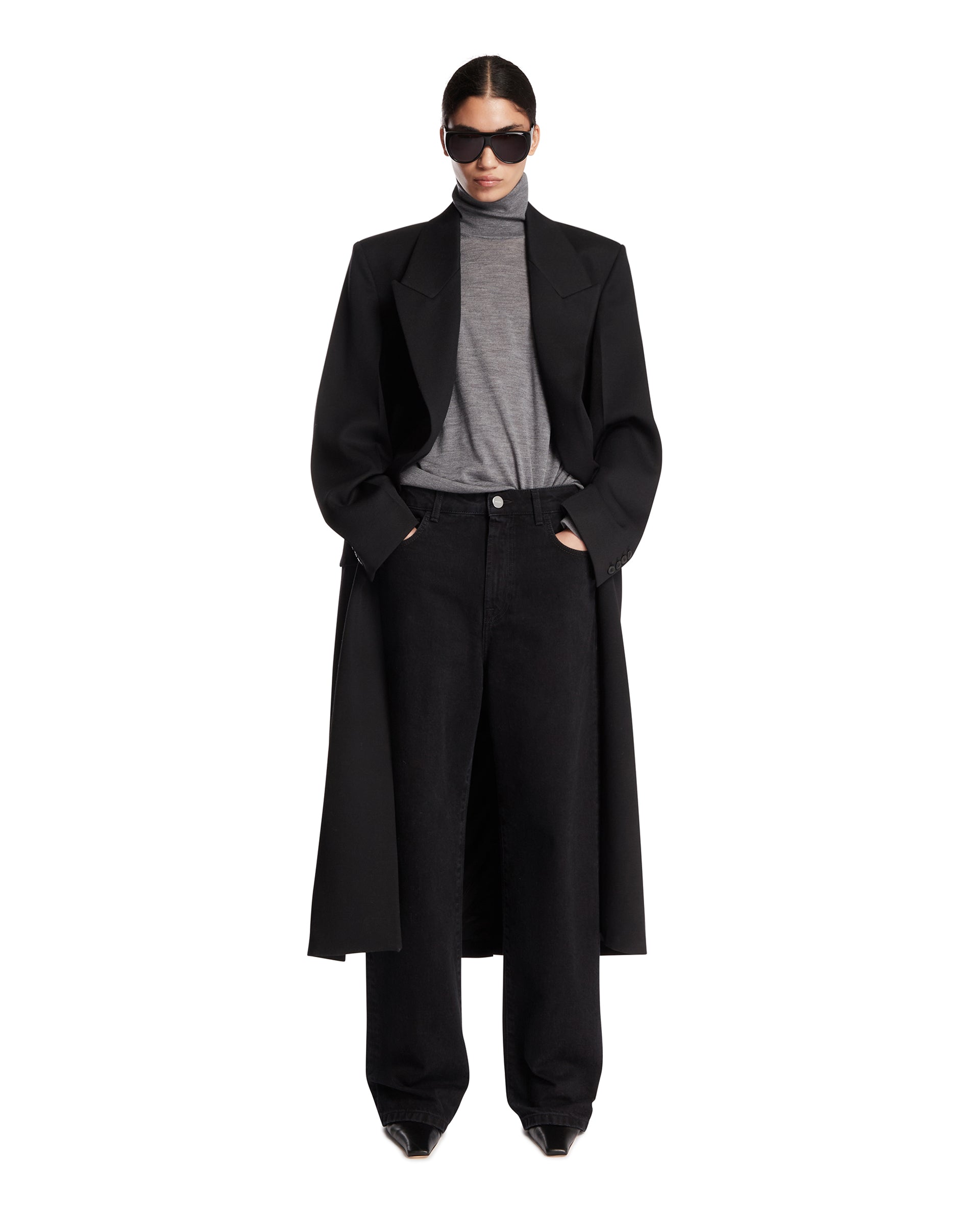 Gray Wool Turtleneck Sweater | ROHE - Antonia