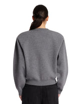 Maglione Girocollo In Lana Grigio | PDP | Antonia