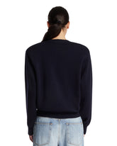 Maglione Girocollo In Lana Blu | PDP | Antonia