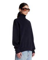 Blue Wool Turtleneck Sweater | PDP | Antonia