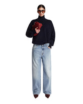 Blue Wool Turtleneck Sweater | PDP | Antonia