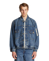 Levi's x Sacai Blue Denim Blouson Jacket | PDP | Antonia