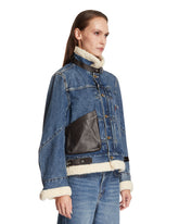 Levi's x Sacai Blue Denim Sherpa Jacket | PDP | Antonia