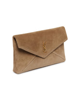 Beige Large Cassandre Envelope Pouch | PDP | Antonia