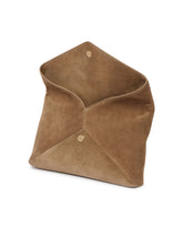 Beige Large Cassandre Envelope Pouch | PDP | Antonia
