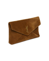 Brown Suede Large Cassandre Envelope Pouch - Feed RAKUTEN | PLP | Antonia