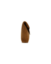 Brown Suede Large Cassandre Envelope Pouch | PDP | Antonia