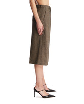 Brown Wool Culotte Trousers | PDP | Antonia