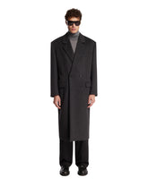 Gray Double-Faced Wool Coat | PDP | Antonia