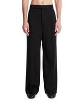 Black Fluid Wool Trousers | PDP | Antonia