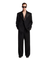 Black Fluid Wool Trousers | PDP | Antonia