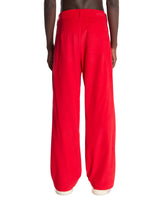 Red Drawstring Trousers | PDP | Antonia