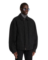 Black Wool Bomber Jacket | PDP | Antonia