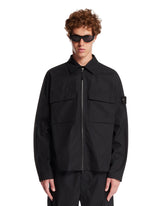 Black 1200018 Ghost Cotton Overshirt | PDP | Antonia