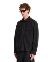 Black 1200018 Ghost Cotton Overshirt | PDP | Antonia