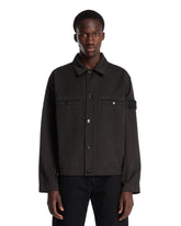 Black Cotton and Wool Coach Jacket | PDP | Antonia