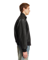 Black Leather Bomber Jacket | PDP | Antonia