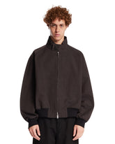 Brown Minimal Bomber Jacket | PDP | Antonia