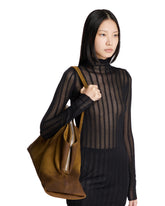 Green Suede Large Passeggiata Bag | PDP | Antonia