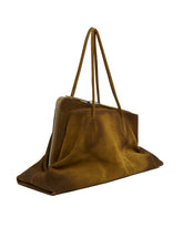 Green Suede Large Passeggiata Bag | PDP | Antonia