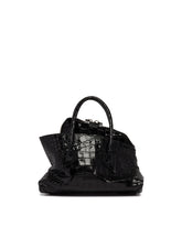 Black La Passeggiata Mini Croc-Embossed Leather Bag | PDP | Antonia