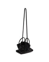 Black La Passeggiata Mini Croc-Embossed Leather Bag | PDP | Antonia