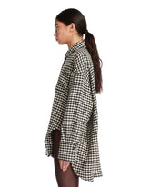 Black and White Houndstooth Wool Shirt | PDP | Antonia