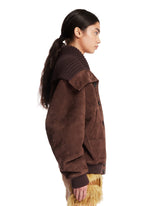 Brown Leather Bomber Jacket | PDP | Antonia