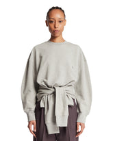 Gray Trompe-l'oeil Sweatshirt | PDP | Antonia