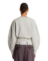 Gray Trompe-l'oeil Sweatshirt | PDP | Antonia