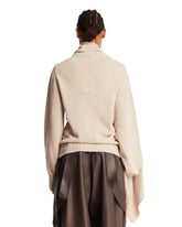 Beige Shawl Collar Sweater | PDP | Antonia